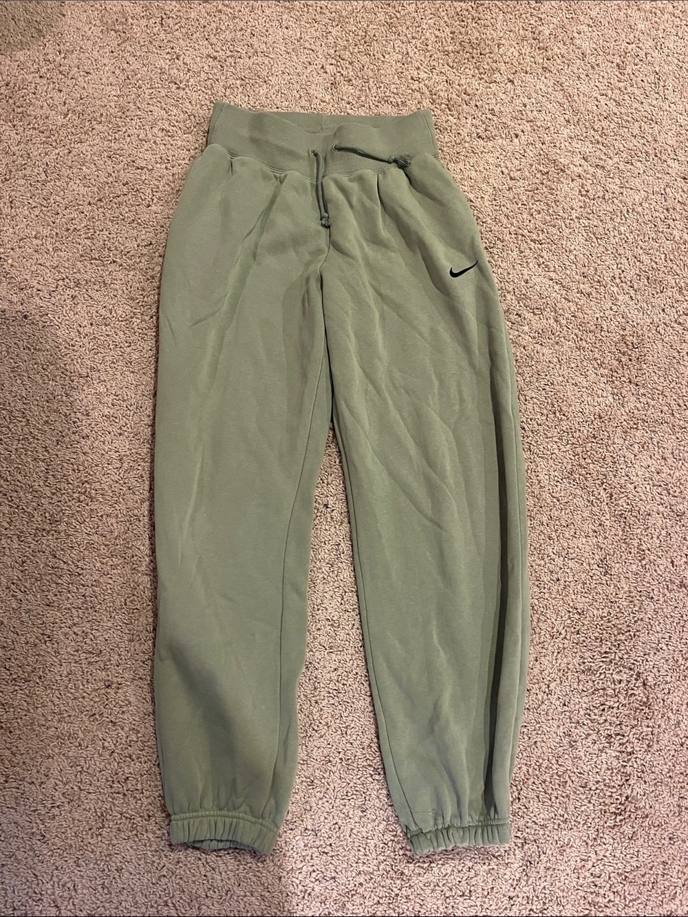 Nike Olive Green Women's Jogger Sweatpants with Swoosh
